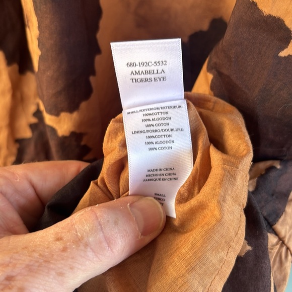 NWT Rails Amabella Dress Tigers Eye Sz SMALL New Brown Tan Summer Beach Vacation - Picture 7 of 9